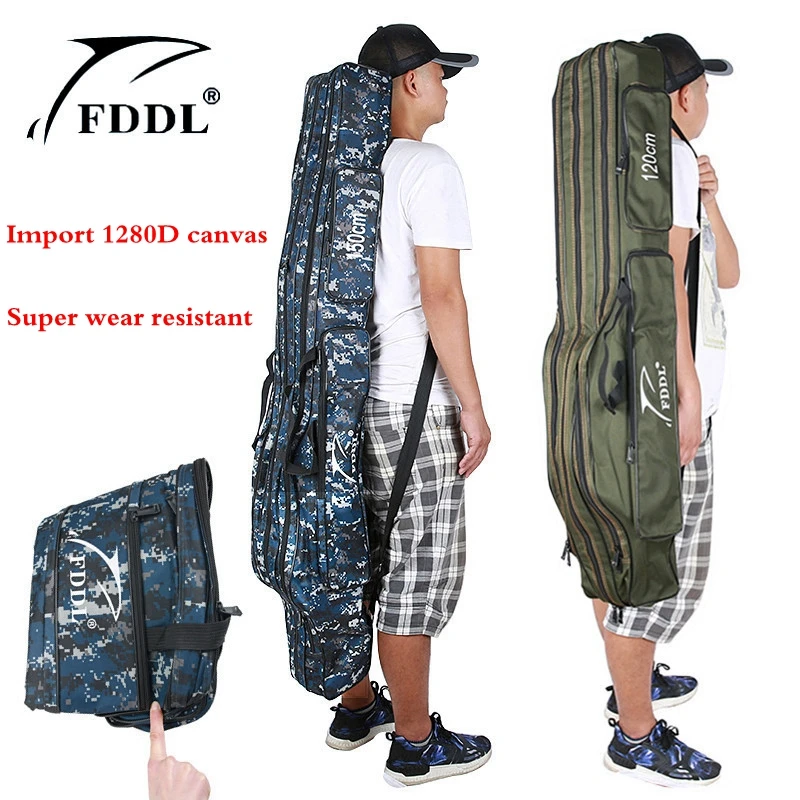Foldable soft fishing bag camouflage two or three layers zipper box tool storage protective gear ge | Спорт и развлечения