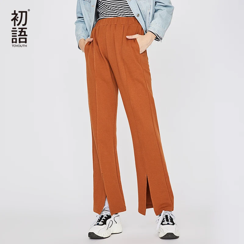 Toyouth женские брюки карго теплые Для женщин Harajuku уличная свободные штаны