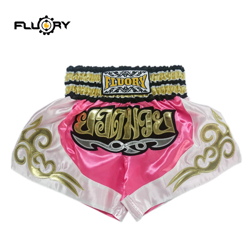 Шорты FLUORY Muay Thai высококачественные шорты для тайского бокса для смешанных боевых искусств для зала шорты для кикбоксинга для детей мальчиков и девочек Боевая тренировка