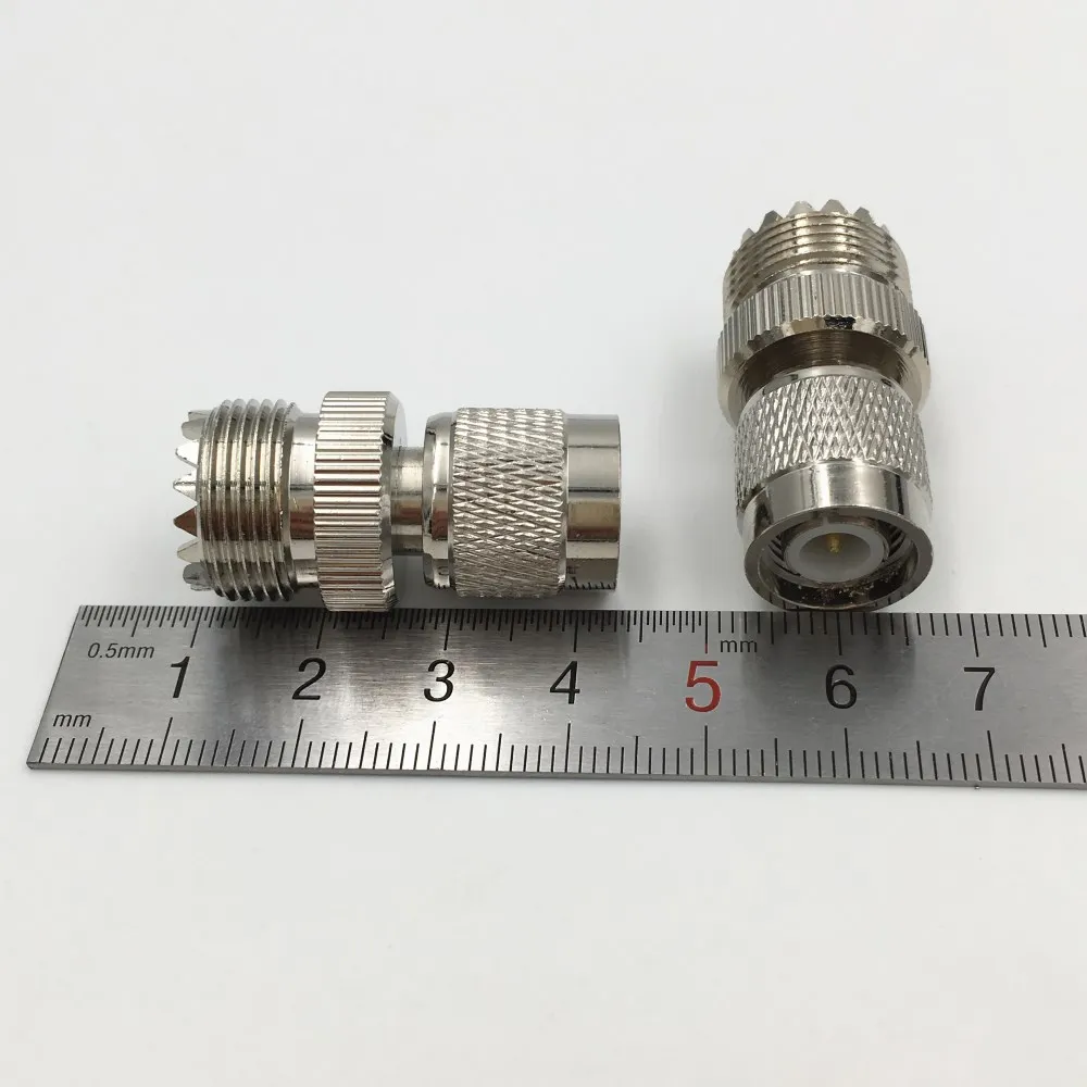 2 шт латунный TNC штекер к UHF SO239 гнездовой разъем RF прямой коаксиальный адаптер для