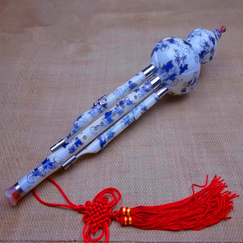Cucurbit Flute Hulusi резиновая Тыква Flauta C/ Bb ключ сине белый фарфор флейта калебас