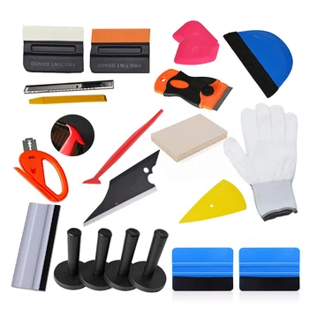 

FOSHIO Carbon Fiber Car Wrap Application Vinyl Tool Kit Art Knife Cutter Window Tint Tool Magnet Holder Multi Car Accessories