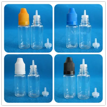 

50+2sets 10ml PET plastic needle dropper bottles with childproof caps,10ml long thin needle tips dropper bottles