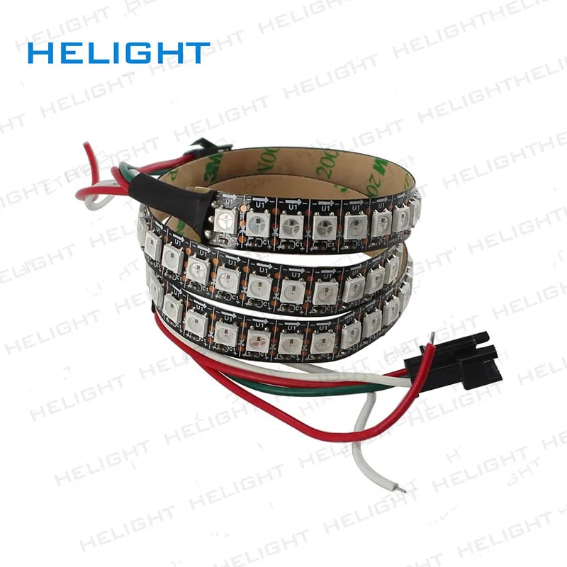 DC5V 1 м/5 м WS2812B 30/60/144 пикселей/светодиодов/м умная светодиодная Пиксельная полоса