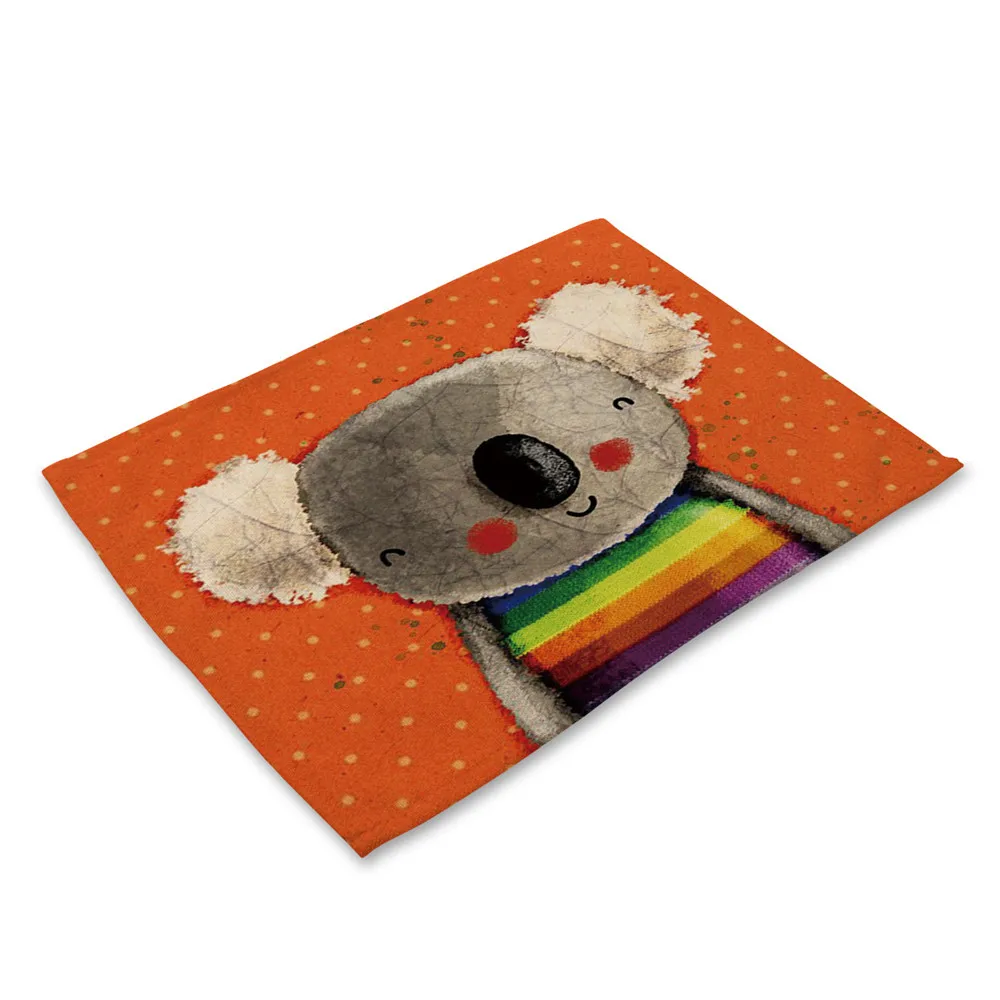 القطن الكتان الجدول حصيرة لطيف الكرتون الحيوان نمط المفارش للأطفال الاطفال المطبخ الطعام مكان الحصير منصات القطن الكتان الجدول حصيرة لطيف الكرتون الحيوان نمط المفارش للأطفال الاطفال المطبخ الطعام مكان الحصير منصات