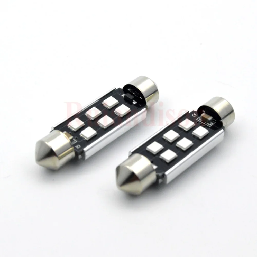 2 шт. 36 мм/39 мм/41 мм без Полар флиса с can bus 6 3030LED 6418 C5W номерных знаков или укрыты
