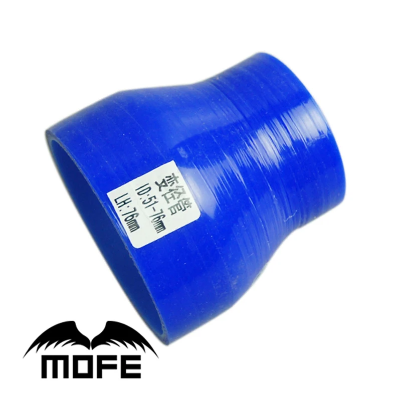 

MOFE 51-76mm Blue Straight Turbo Intercooler Pipe 3-Ply Silicone Transition Coupler Hose Reducer