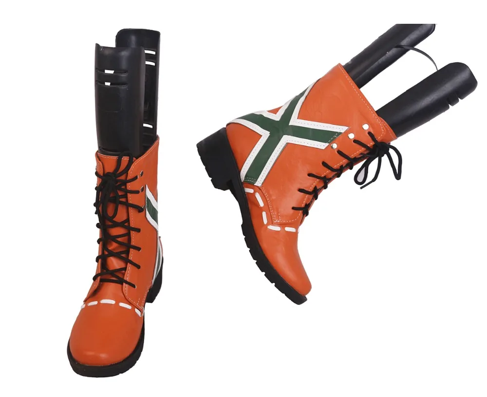 My Hero Academia Kacchan Katsuki Bakugo Orange Cosplay Boots Shoes Boku no Hero Academia Cosplay Custom Made (3)