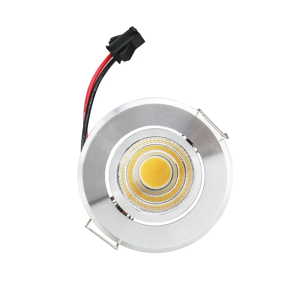 

50pcs/lot 3w cabinet LED Mini downlight 85-265V silver shell ceiling recessed light with LED Driver warm/nature white