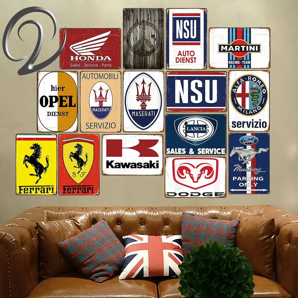 

Ferrari Car Sign Iron Sign Painting Metal Tin Sign Poster Bar Pub Club Cafe Man Cave Home Wall Decor