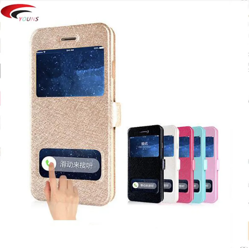 Чехол для iPhone 4 4S 5 5S SE 5c 6 6s Plus роскошный Шелковый флип-чехол из искусственной кожи