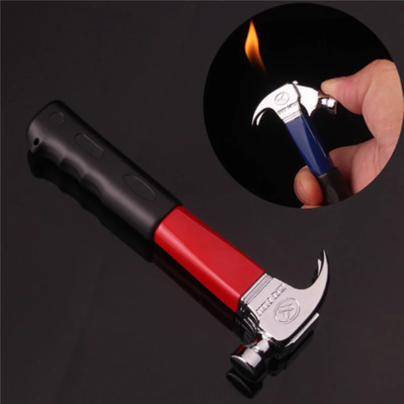 

Creative Mini Hammer Tools Fire Refillable Cigarette Lighter Butane Gas Portable Metal Lighter Smoking Accessories Novelty Gift
