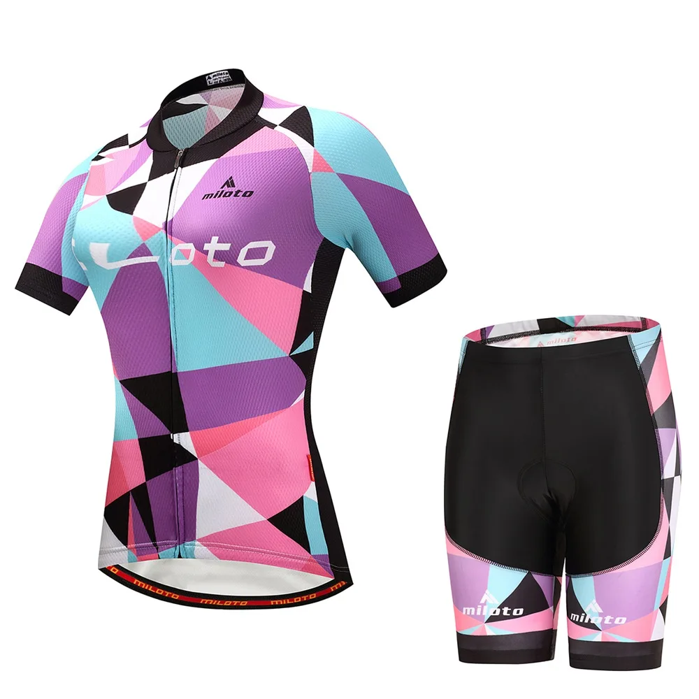 Women S Cycling Clothing Set Reflective Ladies Cycling Jerseys Mountain Bike Shorts Set Maillot Cycling Clothes 