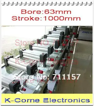 

Single Rod 63mm Bore 1000mm Stroke SC 63x1000 Standard Pneumatic Air Cylinder 63*1000 Airtac Type Cylinders 63-1000 Single Rod