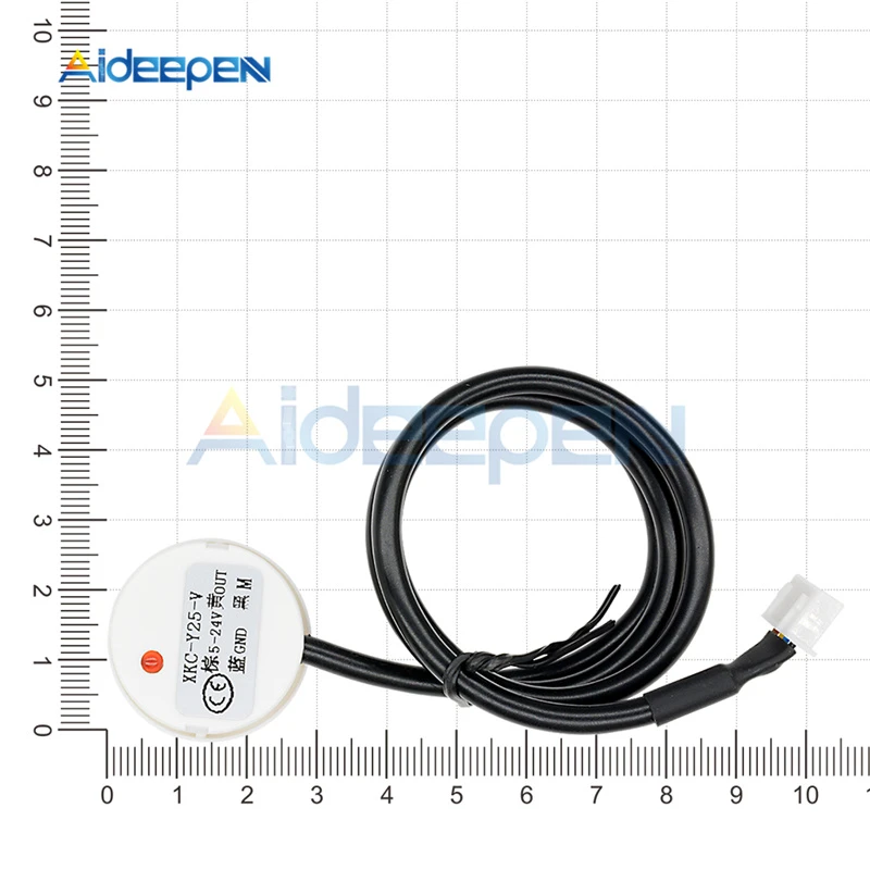 Cc 5 V-24 V XKC Y25 T12V sin contacto Sensor de nivel de líquido Detector de nivel externo Tipo de adherencia Sensor de nivel NPN PNP Rs485 interfaz