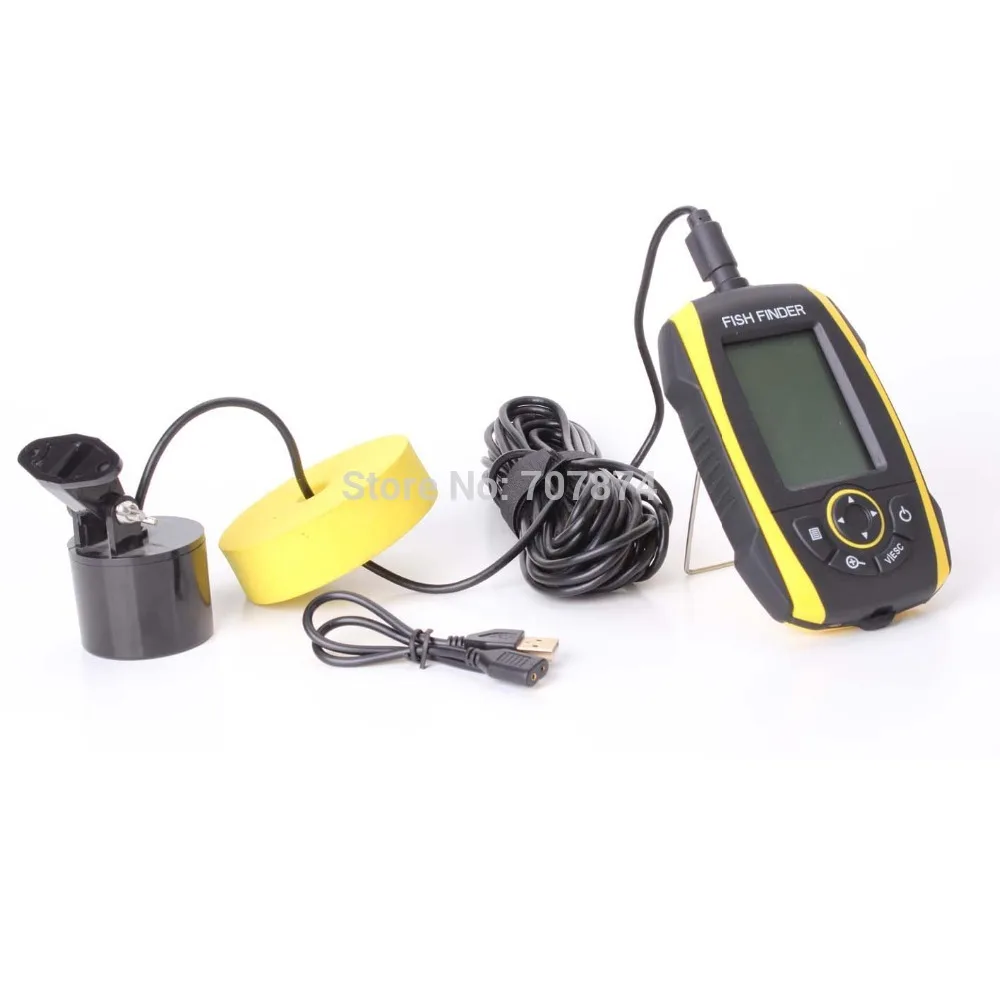 16 Levels Grayscale Portable Fish Finder Waterproof IP67 Sonar Echo