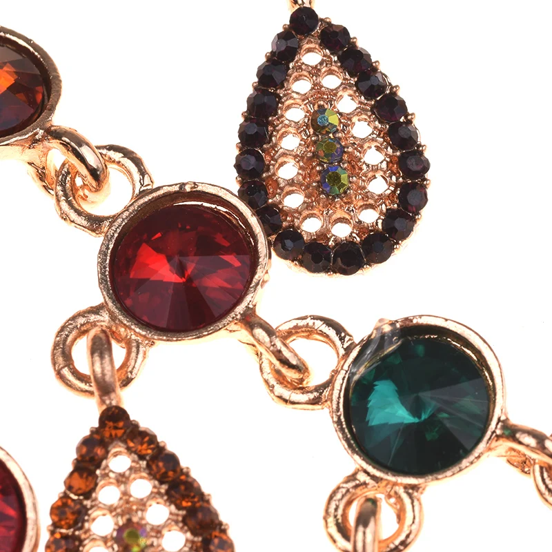 JERPVTE модное разноцветное Кристальное дизайнерское ожерелье с кисточками и кулонами Элегантное Свадебное колье воротник ожерелье