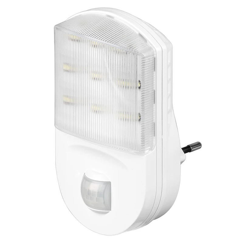 New  9LED 0.6W Plug In Detector Motion Socket Light Hallway Safe Night Emergency Lamp