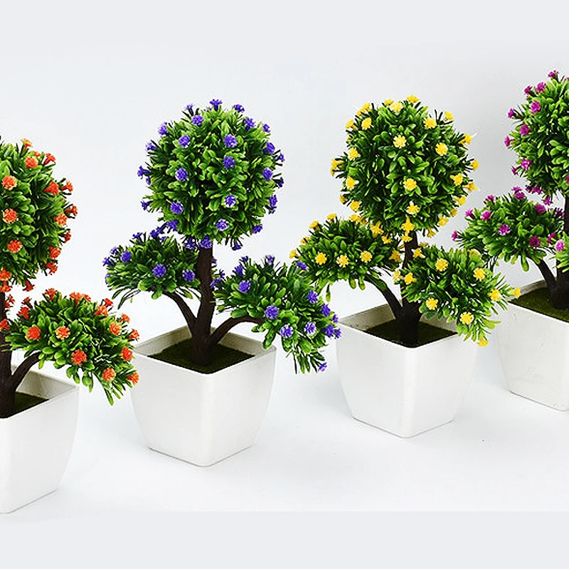 Fake Artificial Potted Plant Bonsai Flower Pine Trees Wedding