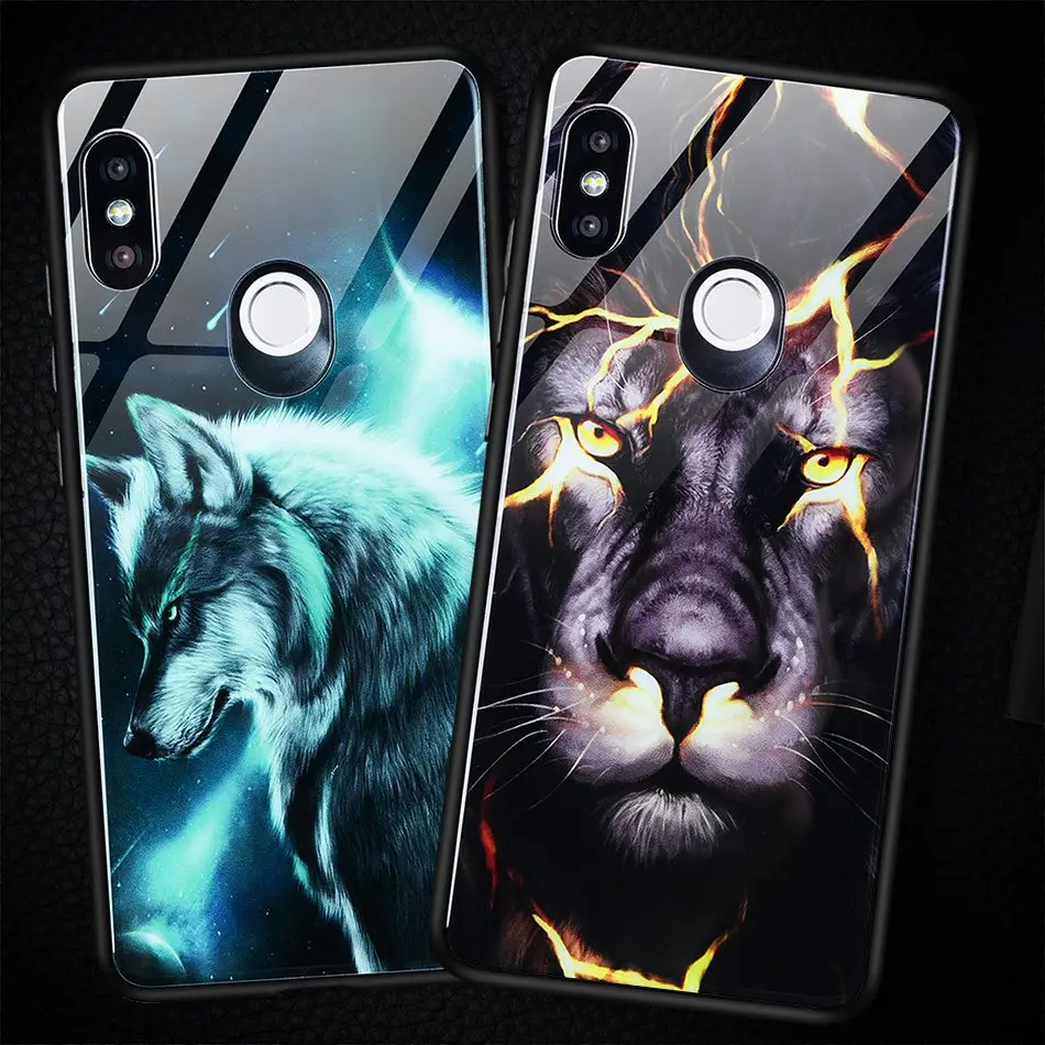 Artisome Xiaomi Redmi Note 5 Case 360 Tempered Glass Case For Xiaomi Redmi 4X Note 5 Pro 5 Plus Case Animal Patterned Cover Capa (1)
