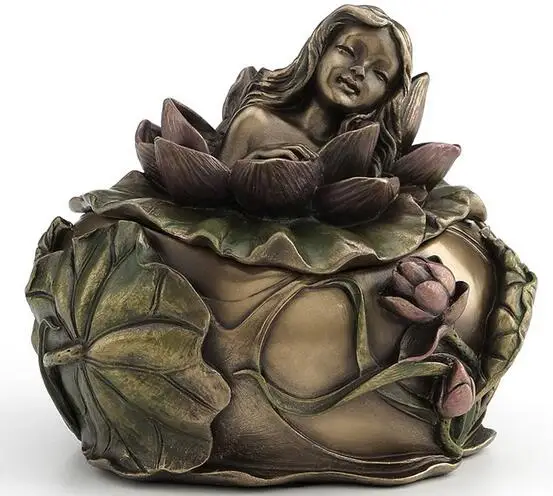 head Arts Crafts deer Anovo decorative arts series cold casting copper technology lotus jewelry box | Дом и сад