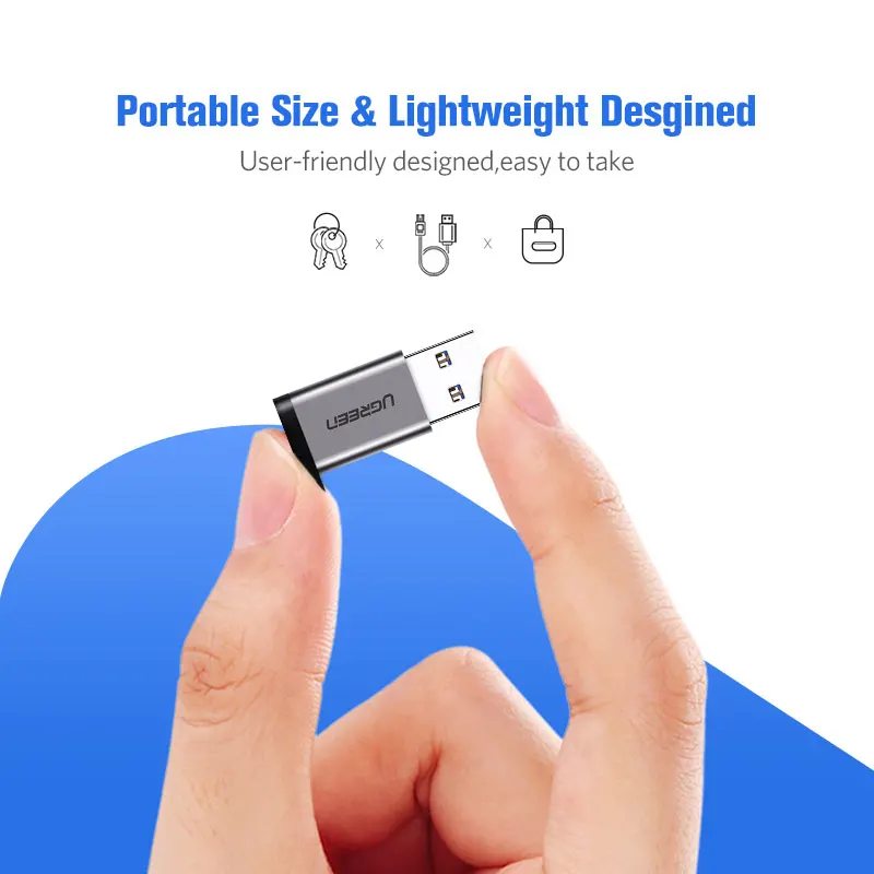 Адаптер Ugreen USB C 3 0 2 папа 1 Тип мама адаптер для ноутбука Samsung Xiaomi 10 Наушники