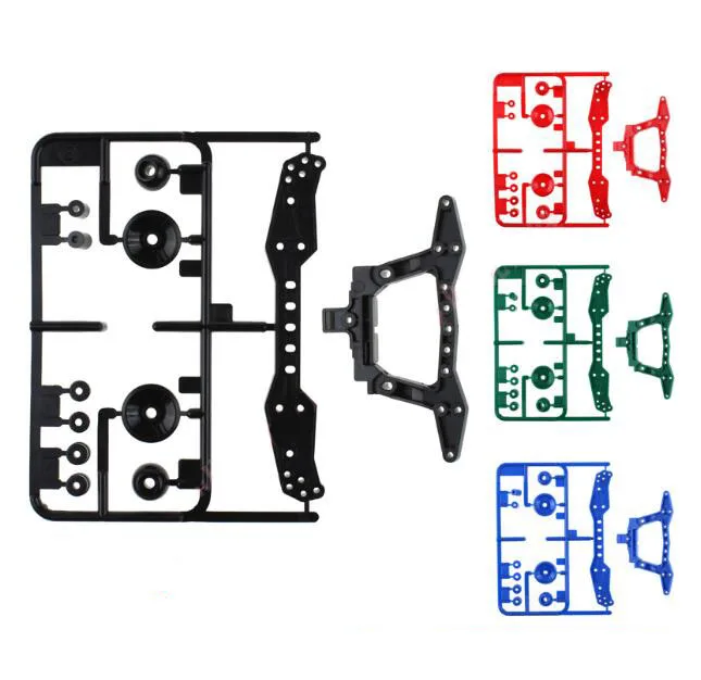 

2 Sets Carbon Reinforced Rear Double Roller Stay 3 Attachment Points for Tamiya Mini 4WD Racing Car Model 94745 15412