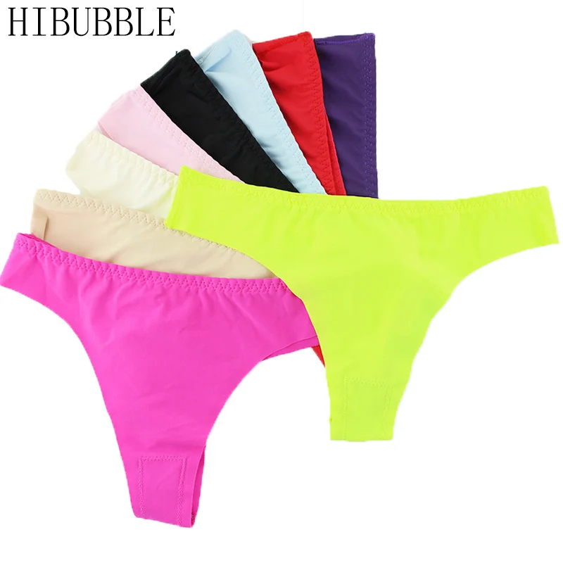 

HIBUBBLE Women Sexy G string Briefs for Women Seamless High Quality Underpants Multicolor Underwear Women Comfortable Panties
