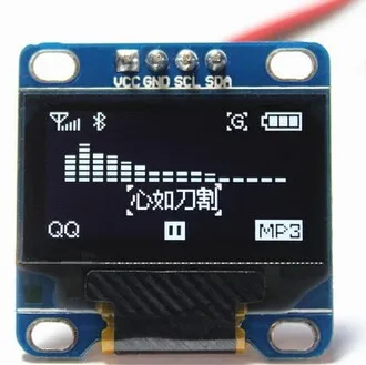 Бесплатная доставка 1 шт. белый Цвет 0,96/модуль oled дисплей 128*64 oled жидкокристаллический дисплей i2c 0,96 iic Серийный 128x64 12864