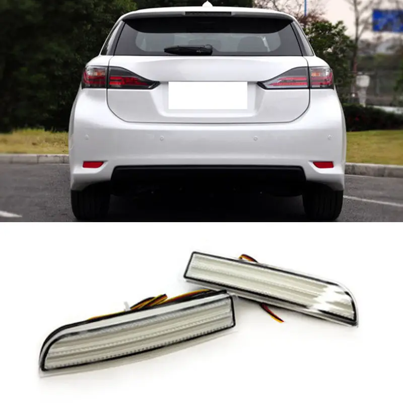 

new 2PCS White Housing LED Rear Bumper Fog Light for Lexus CT200H 2012-2013