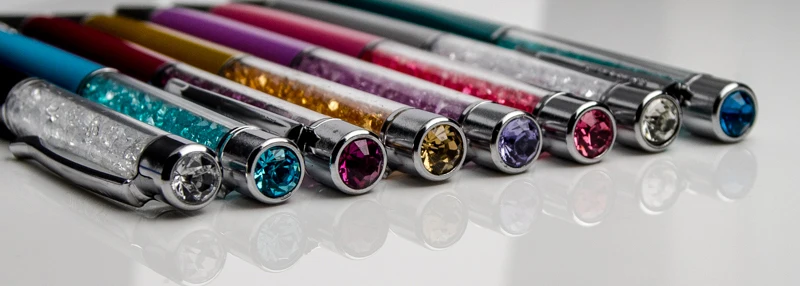 Металлический чехол с бриллиантами, кристальная ручка, свадебный подарок, кристальная Шариковая ручка для подарка на год