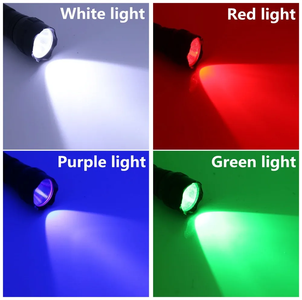 WF-501B UV Violet LED FlashLight 18650 Tactique Torche Chasse Lampe 1 Mode