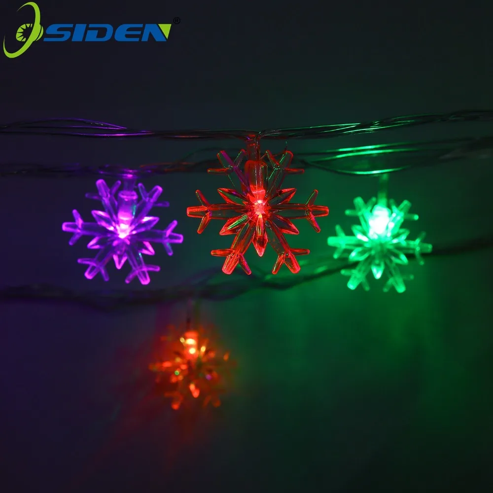 OSIDEN Горячая продажа 220В 5 м 20LED Рождественские огни Снежинка лампа праздничное