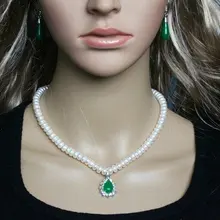 Хороший матери подарок! Шарм традиционный классический пресноводного жемчуга Цепочки и ожерелья с подвеской Лидер оптовых продаж, приятный аксессуар Jewellery