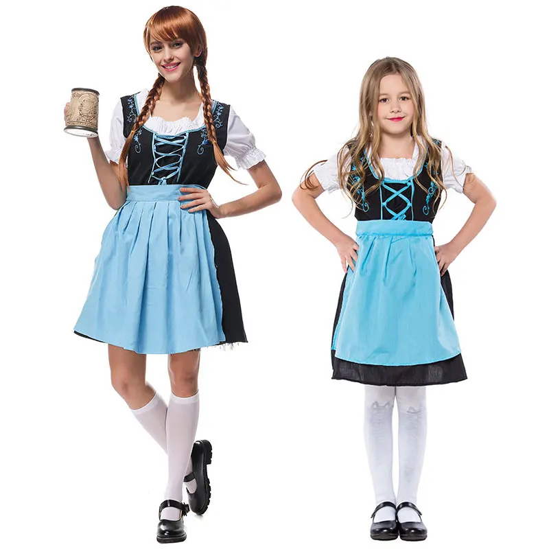 

Umorden Bavarian Oktoberfest Costumes Women German Beer Wench Girl Girls Beer Waiter Cosplay Fancy Dresses for Family Matching