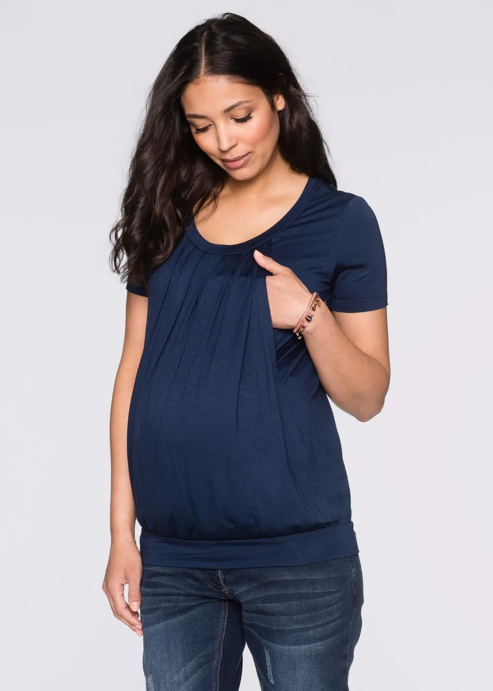 T shirt de Enfermagem Amamentação para as para as Mulheres Tops Maternidade Mulheres Grávidas Roupas Lactação Alimentação Tops Tees Gravidez Gestantes Roupas 3 Tops Maternidade T-shirt De Enfermagem amamentação Para
