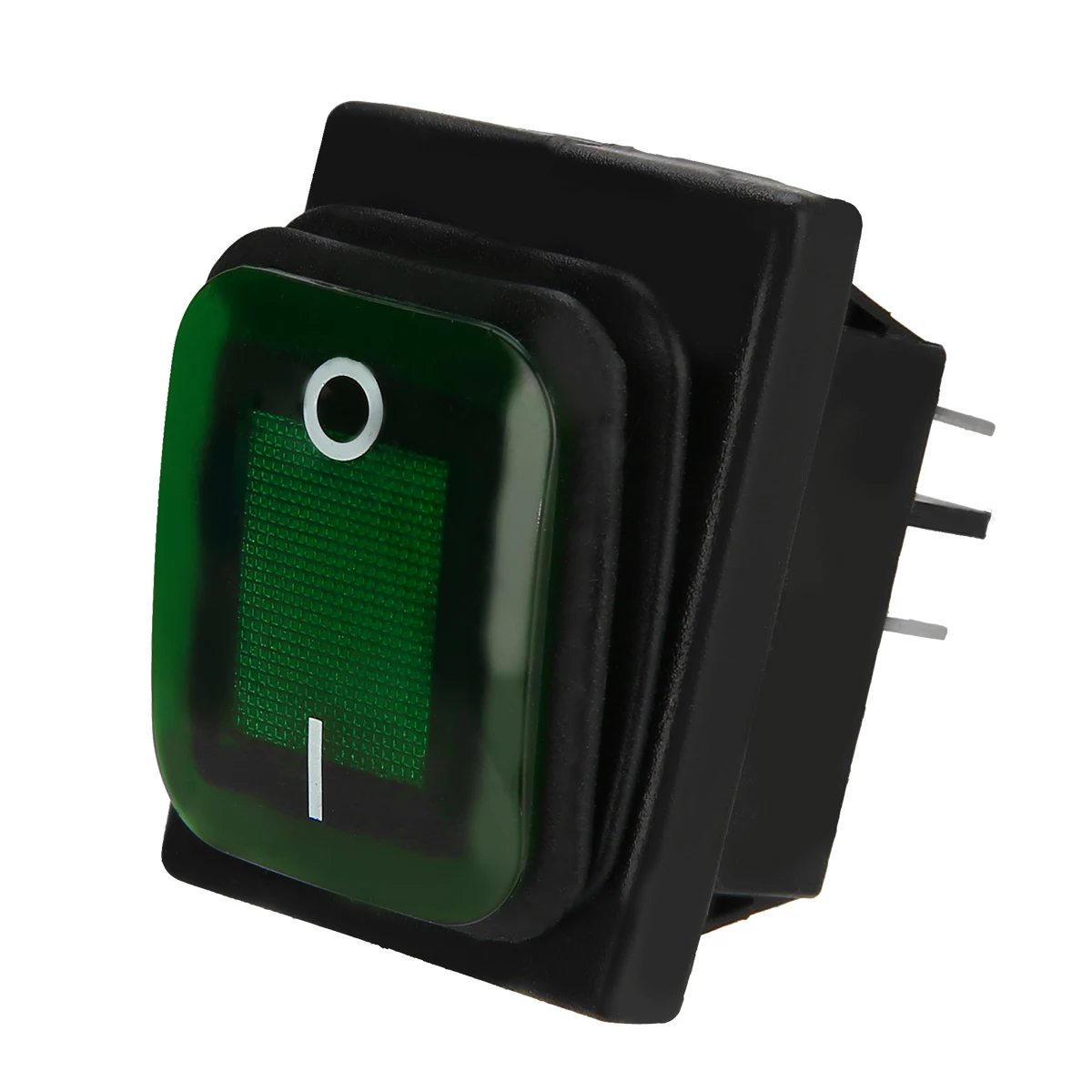 Mayitr  4Pin Car Boat ON/OFF SPST Green LED Rocker Toggle Switch 220V 3 Position Plastic + Metal Switches Waterproof