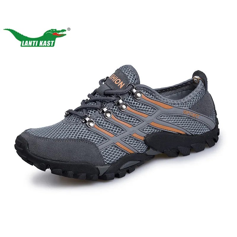 

LANTI KAST Men Hiking Shoes Outdoor Mountain Climbing Men Walking Shoes High Quality Breathable Hard-wearing Anti-slip Sneakers