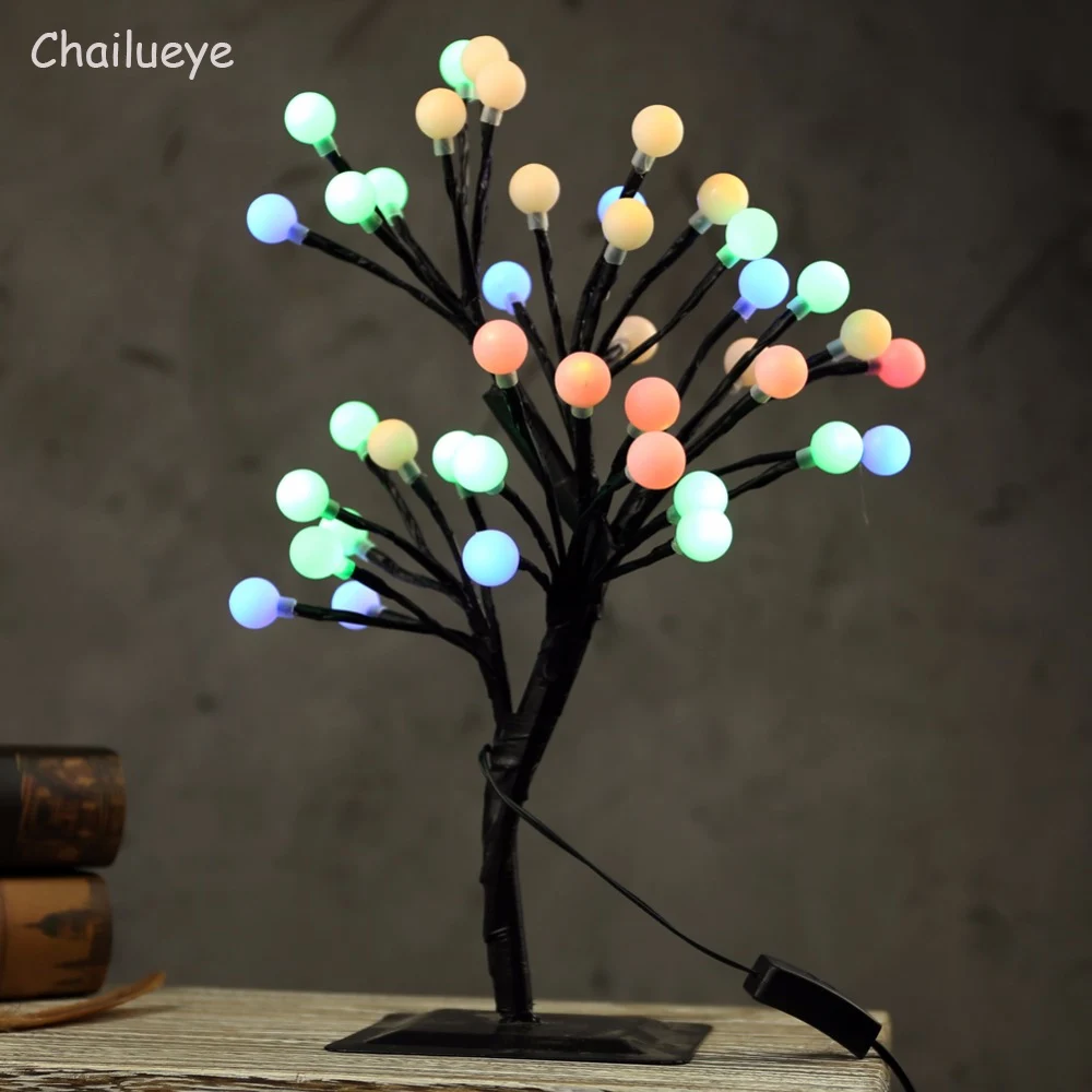 

Luminarias LED Cherry Blossom Tree Light Ball Table Lamps Branches Night light for Home Indoor Bedroom Wedding Party Decoration