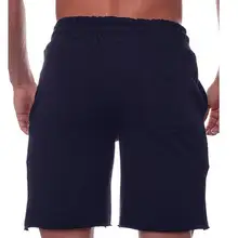 3 цвета Для мужчин Твердые тренировки шорты с карманом Бодибилдинг Встроенная Jogger дома эластичная кулиска на талии Короткие штаны для фитнеса