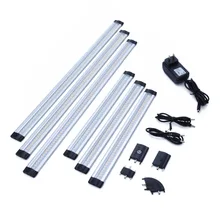 30 см светодиодный шкаф для кухни под шкаф, полка для Прилавок, светильник для бара, настенный светильник, адаптер, Кабельная вилка, сенсорный выключатель, запчасти