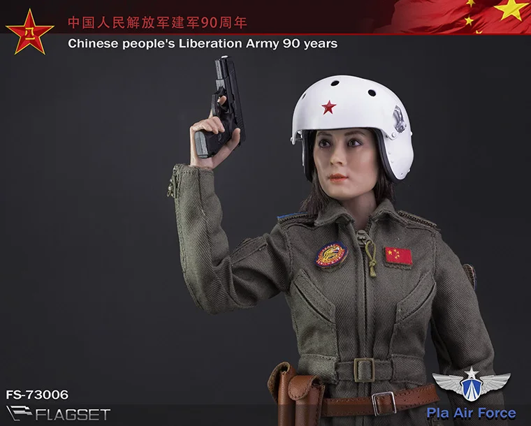1/6 масштаб Коллекционная Фигурка военного солдата китайский Air Force женский пилот 1" фигурку куклы Пластик модель игрушки