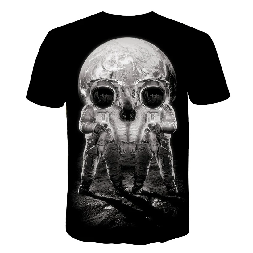 Newest 3D Printed Skulls Pattern T-shirt Summer Fashion Men Tops tee Men Casual Breathable T-shirt O-neck Short Men T-shir