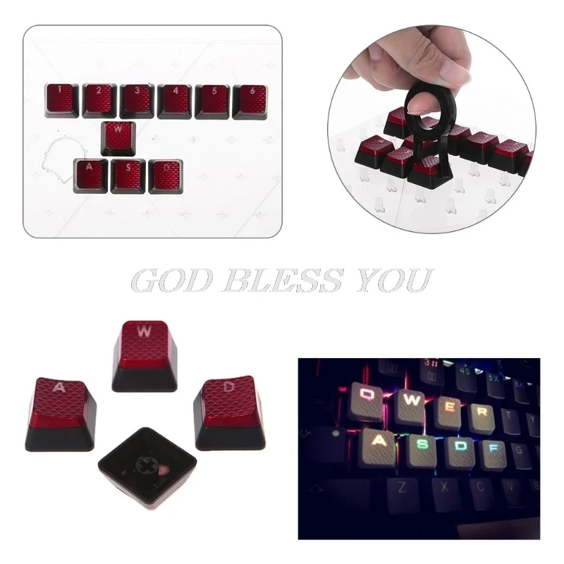 

Mechanical Keyboard replaceable Keycaps 10Pcs/Pack Keycaps for Corsair K70 K65 K95 G710 RGB for STRAFE Mechanical Keyboard