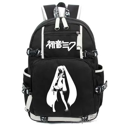Hot Anime VOCALOID Hatsune Miku Rugzak Cosplay Mode Canvas Tas Lichtgevende Schooltas Reistassen Hot Anime VOCALOID Hatsune Miku Rugzak Cosplay Mode Canvas Tas Lichtgevende Schooltas Reistassen