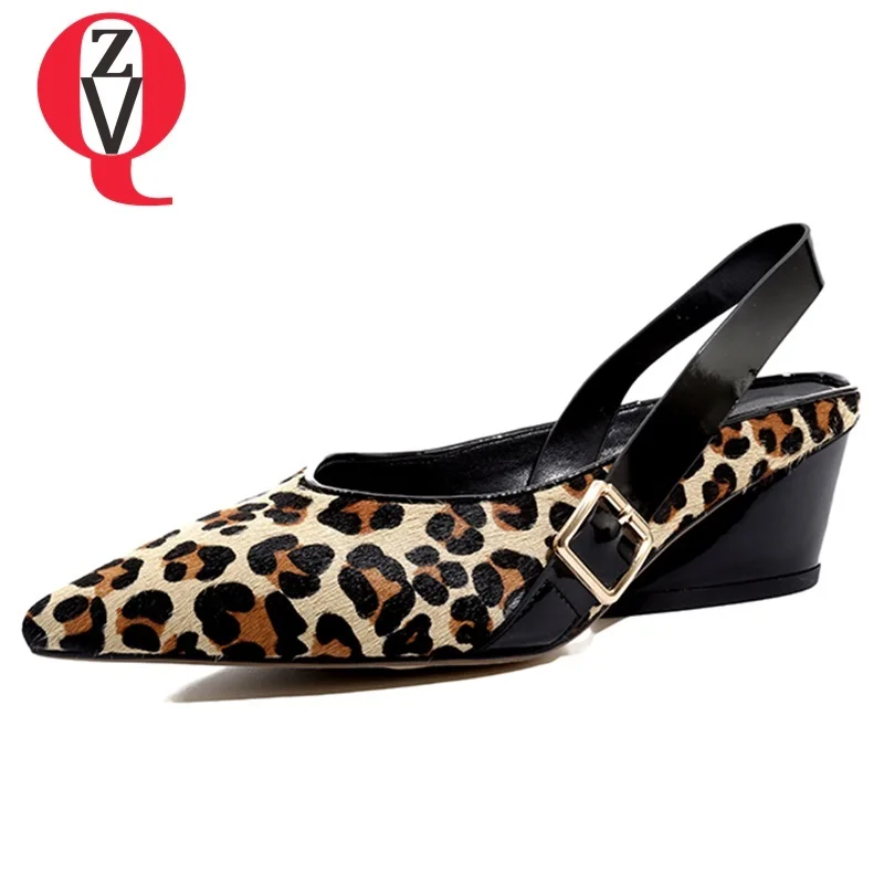 

ZVQ shoes woman summer new fashion sexy pointed toe horsehair woman sandals outside med strange style plus size ladies shoes