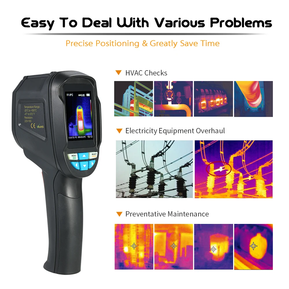 

HT-04 Termometro Digital Pyrometer Thermal Camera Portable Infrared Thermometer IR Thermal Imager Infrared Imaging Device