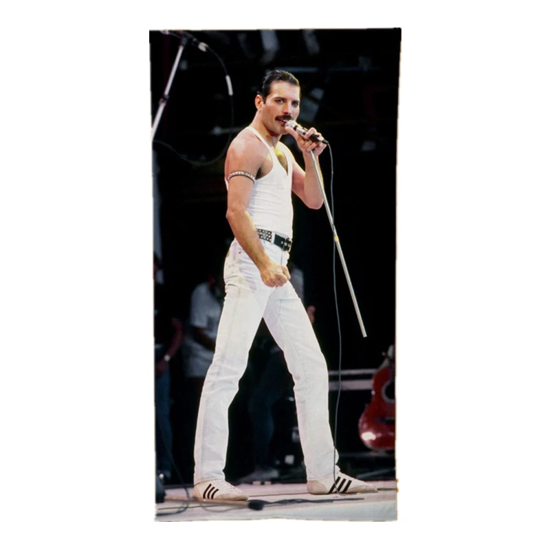 Классическое пляжное банное полотенце из микрофибры Freddie Mercury, мягкое быстросохнущее полотенце Freddie Mercury, полотенца для лица и рук для пловца, подарок на день рождения