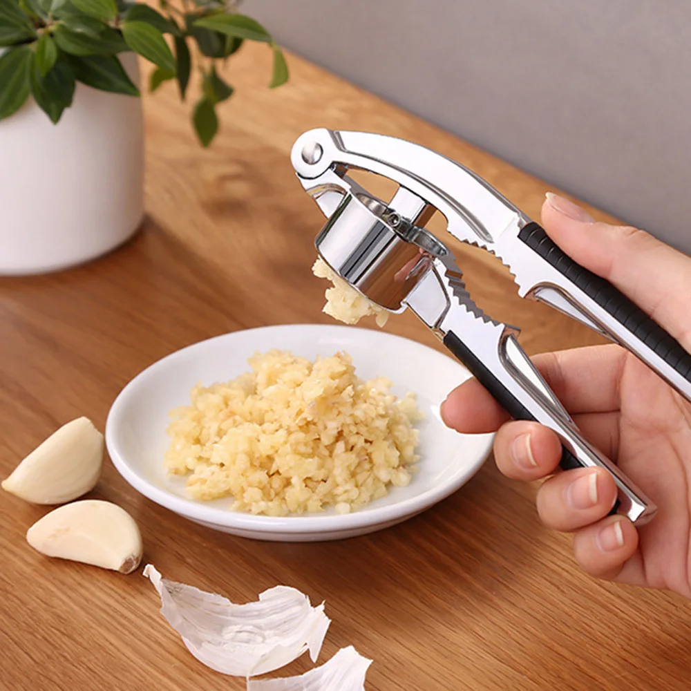 Многофункциональный нержавеющий чесночный пресс, нож для ореха, стальной кухонный инструмент, цинковая дробилка из сплава, шлифовальный кухонный ручной инструмент