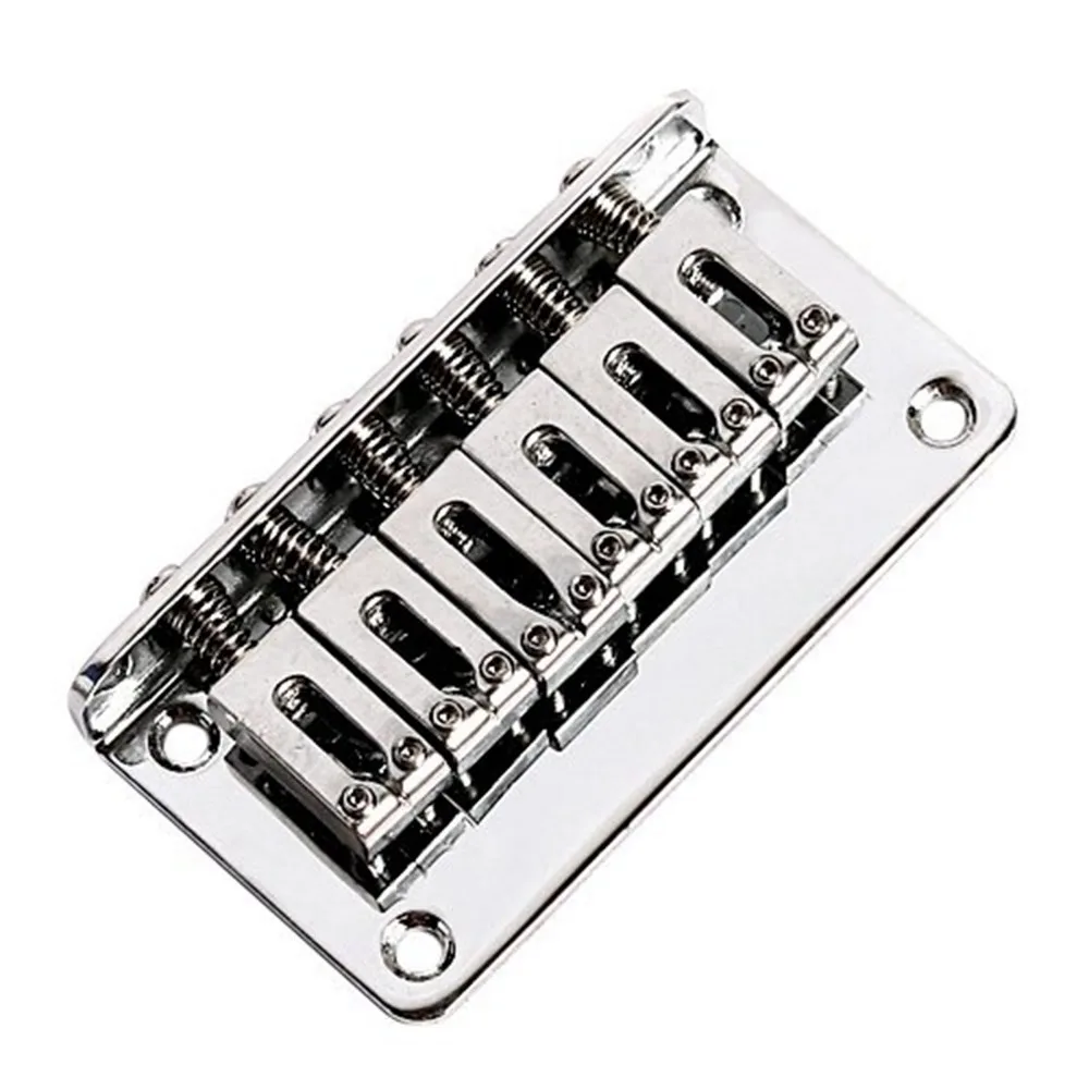 1pc 6 Saddle Hardtail Bridge Top Load 78mm Chrome Guitar Partsin